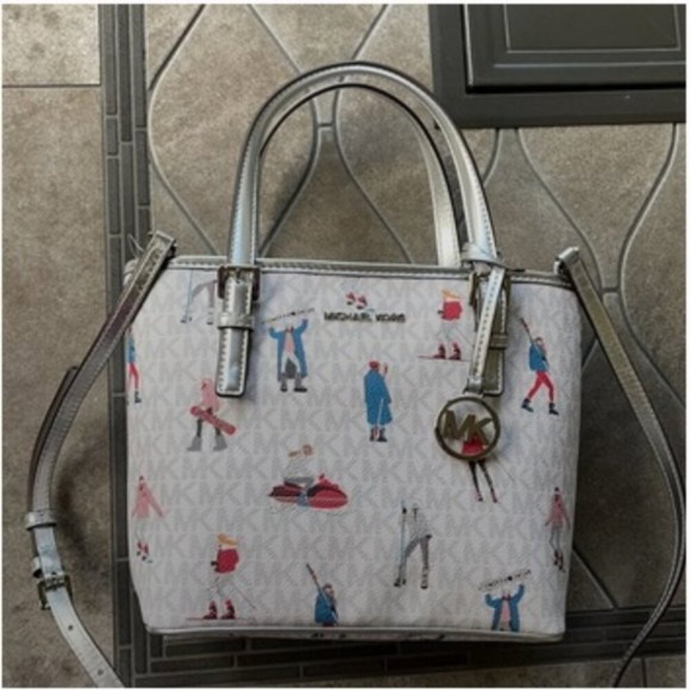 Michael Kors Jet Set Girls XS Convertible Satchel Bright White